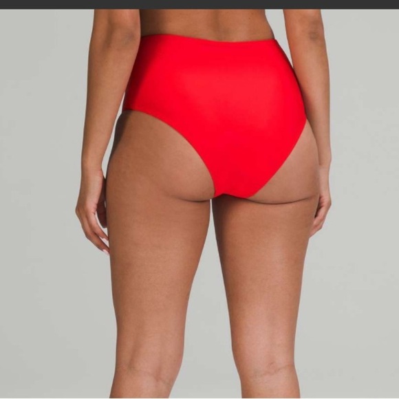 lululemon athletica Women's True Red High-Waist Swim Bottom - Picture 3 of 3
